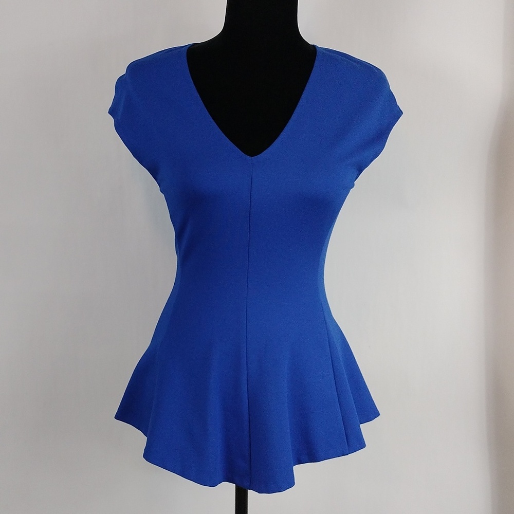Aritzia Wilfred Blue Peplum Top - Picture 1 of 9